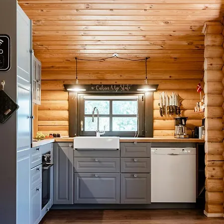 Authentic Log House Amid Evergreens In Vendsyssel * Fjerritslev