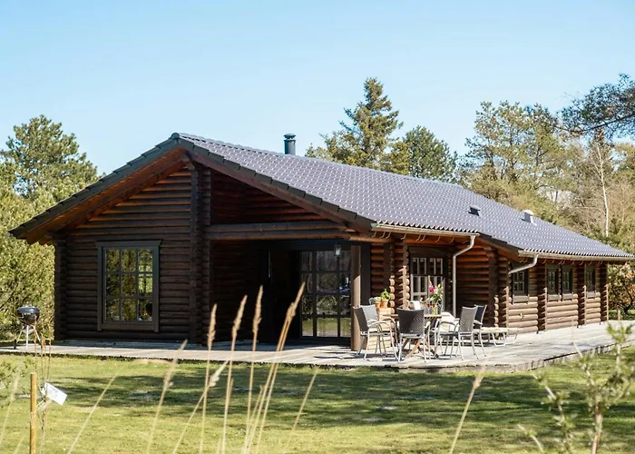 Authentic Log House Amid Evergreens In Vendsyssel *